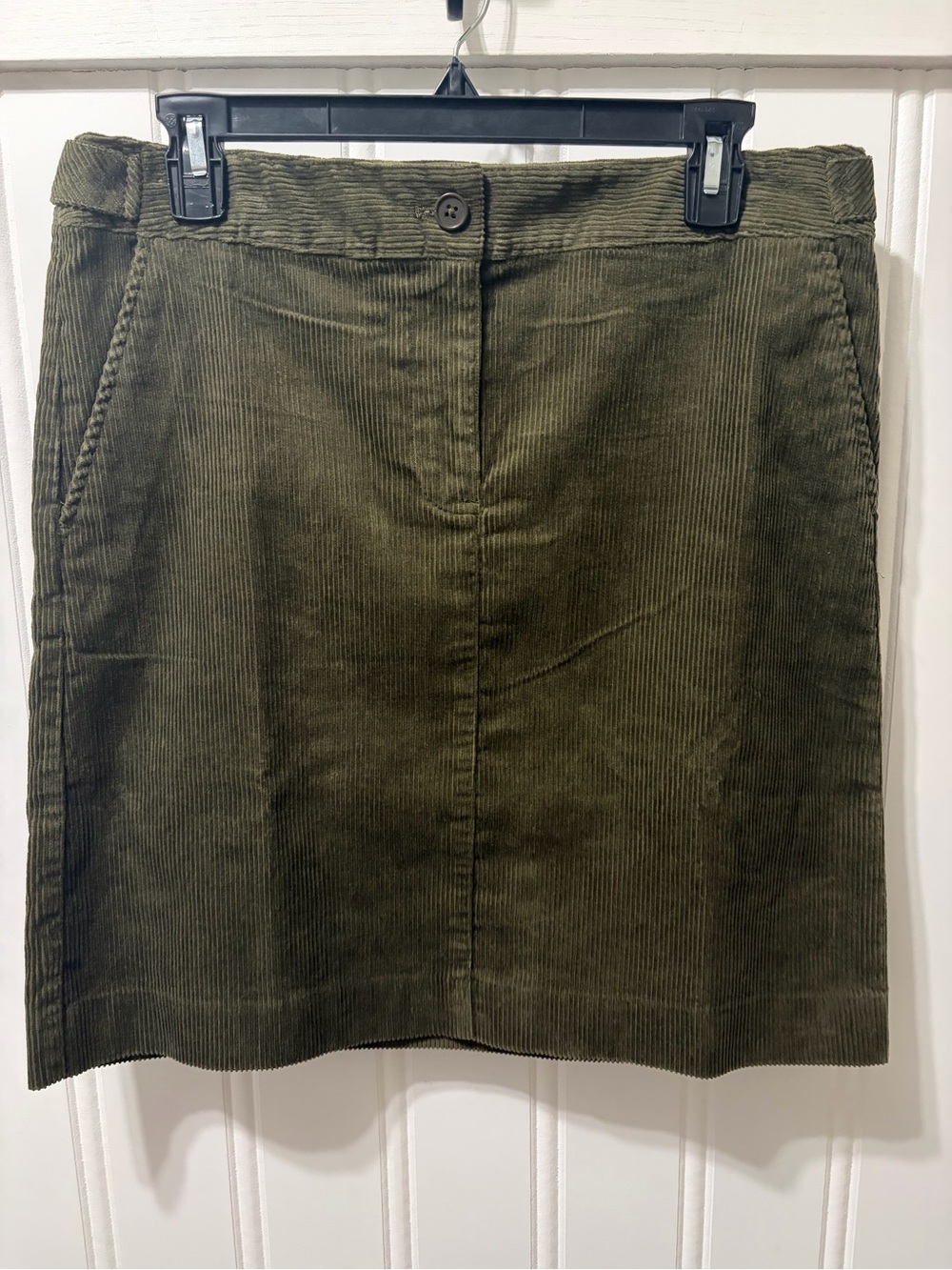 Talbots Skirt Womens 6 Green Corduroy Pockets Short Preppy Capsule
